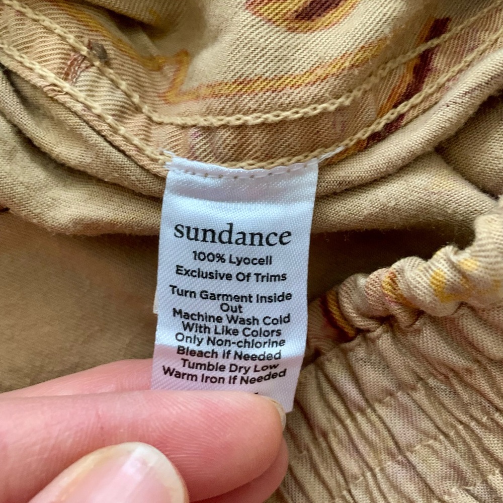 NWT Soft Beige Patterned Pants from Sundance Cata… - image 6